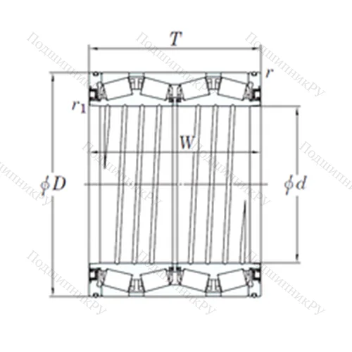 Подшипник роликовый радиально-упорный 47TS 302124 от производителя  KOYO