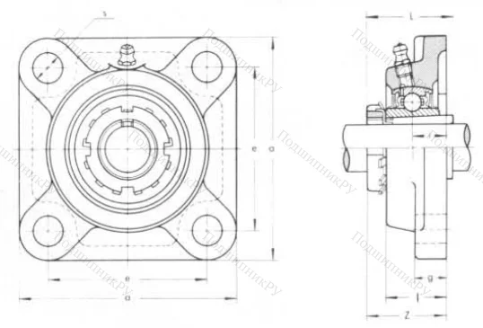 Подшипниковый узел UKF 213