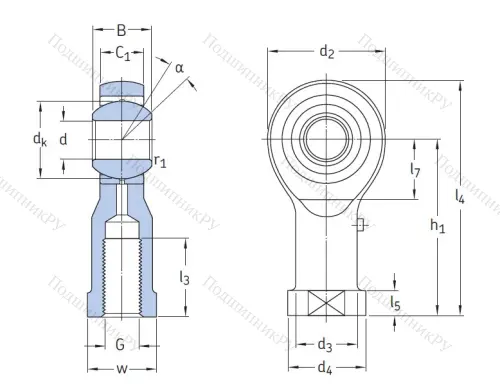 Наконечник штока с внутренней резьбой SIKAC 30 M/VZ 019 в Твери