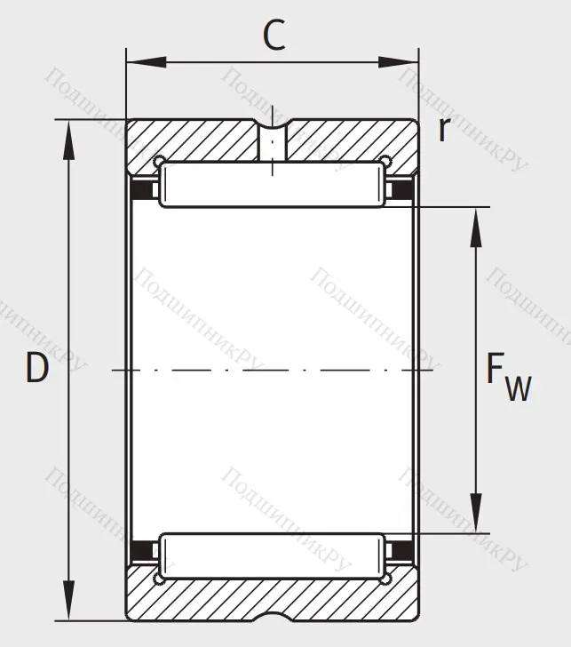 Игольчатый подшипник NK 95/26 XL