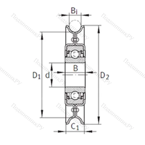 Подшипниковый узел шариковый радиальный RSRD 25-150-L 0