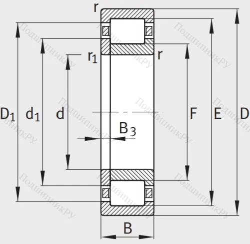 Роликовый цилиндрический подшипник NUP 2212 E XL TVP 2 от производителя  FAG