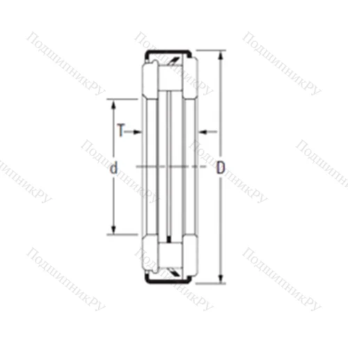 Подшипник игольчатый упорный ARZ 12 50 71
