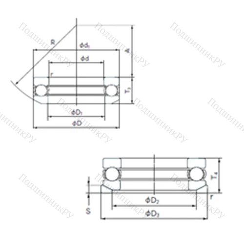 Подшипник шариковый упорный 53252U