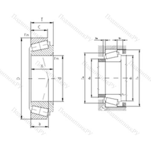 Подшипник роликовый радиально-упорный 32010AX