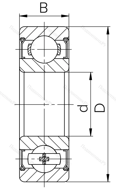 Шариковый однорядный подшипник 80106 (6006 ZZ) в Твери