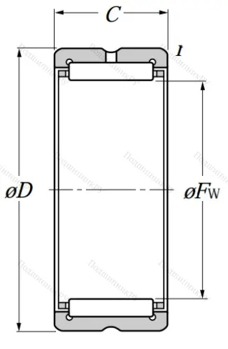 Игольчатый подшипник NK 43/20 R от производителя  NTN Игольчатый подшипник NK 43/20 R от производителя  NTN