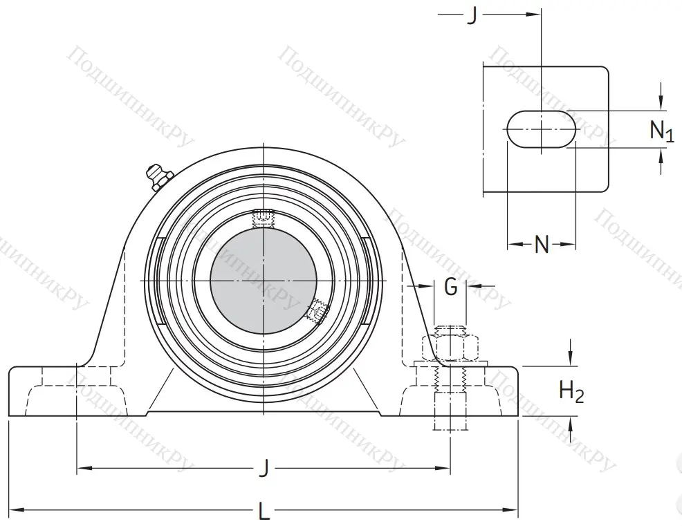 Подшипниковый корпус SYJ 100 TF