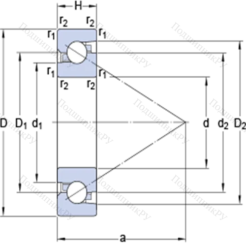 Прецизионные одинарные упорно-радиальные шарикоподшипники для винтовых передач BSD 45100 C от производителя  SKF Прецизионные одинарные упорно-радиальные шарикоподшипники для винтовых передач BSD 45100 C от производителя  SKF