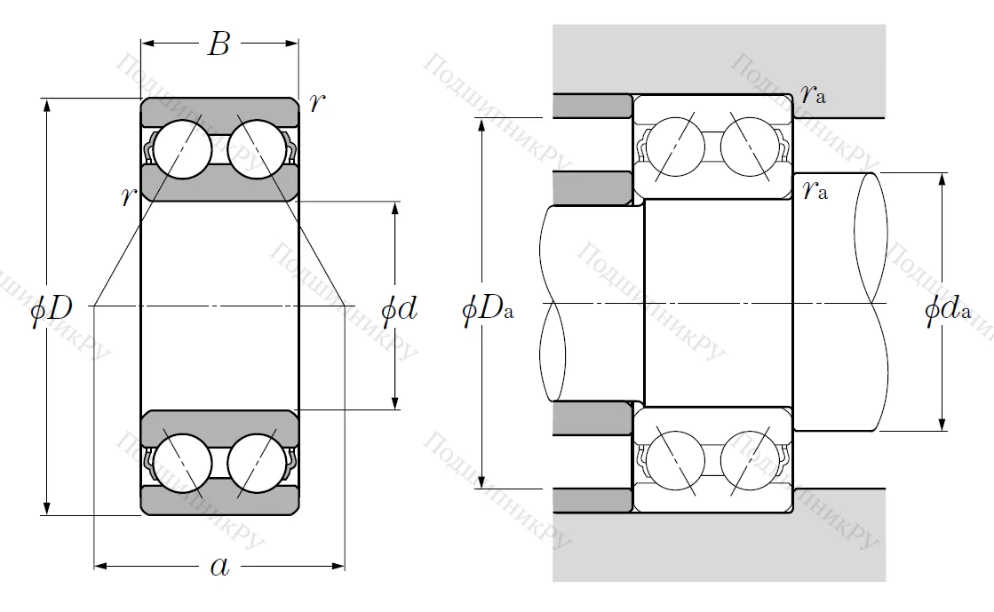 Двухрядный шариковый подшипник 5311 S