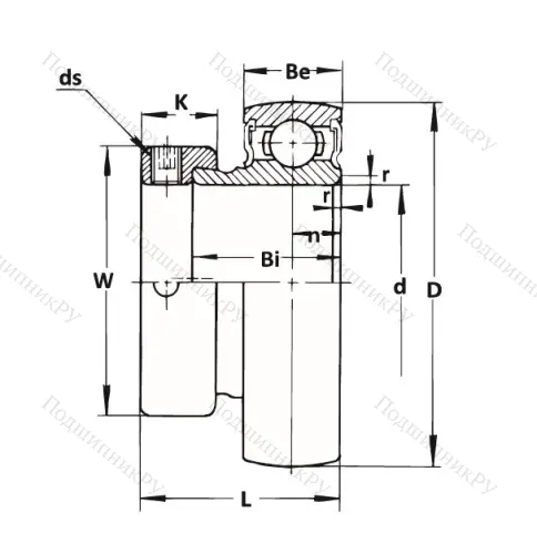 Корпусный подшипник KH 205-16 GAE (ASAHI) в Твери