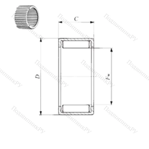 Подшипник игольчатый радиальный YBH 1310