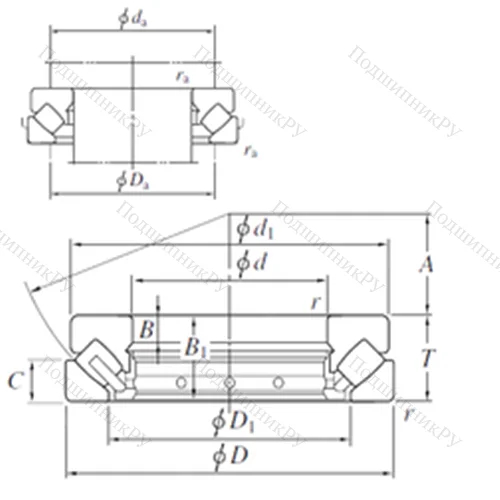Подшипник роликовый упорно-радиальный 29434R от производителя  KOYO