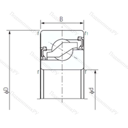 Подшипник шариковый упорно-радиальный 15TAB 04-2NK