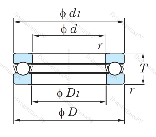 Упорный шариковый подшипник 51218 от производителя  KOYO