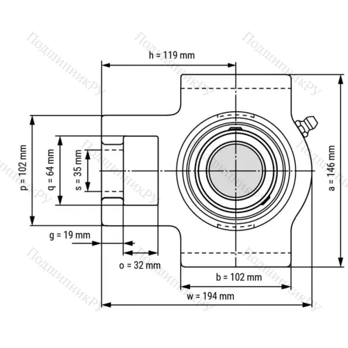 Подшипниковый узел UCT 314 - Вал: 70 мм от производителя  LPZ