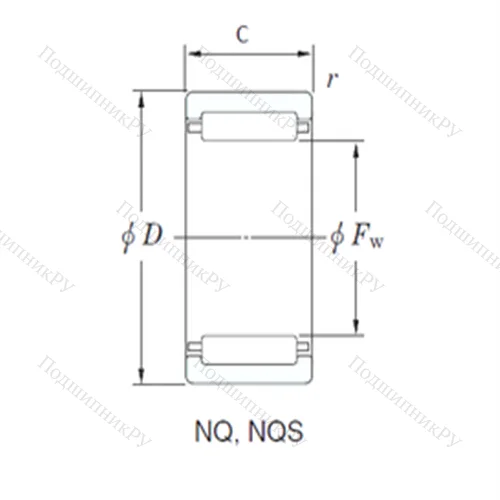 Подшипник игольчатый радиальный 26NQ 3420