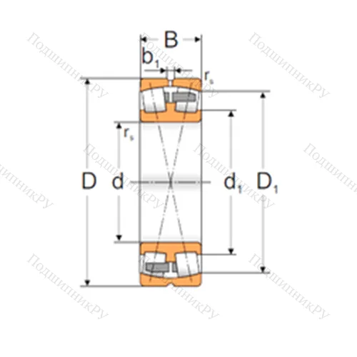 Подшипник роликовый радиальный самоцентрирующийся 23032 ACMBW 33