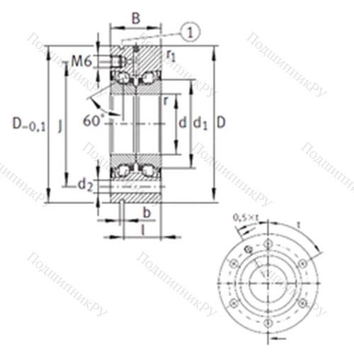 Подшипник шариковый упорно-радиальный ZKLF 50115-2RS-PE от производителя  INA