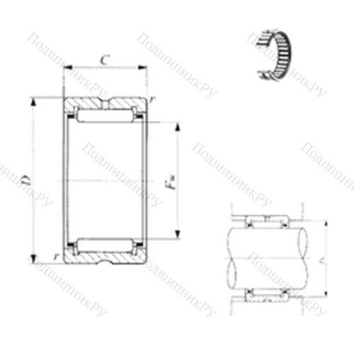 Подшипник игольчатый радиальный TR 11515350