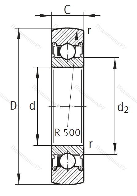 Подшипник LR 204 2RSR