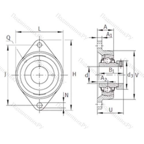 Подшипниковый узел шариковый радиальный