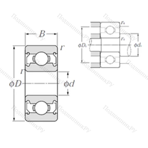 Подшипник шариковый радиальный 685ZZ от производителя  NTN