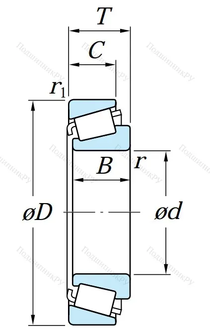Конический роликовый подшипник HC 32908 JR-1LFT 4J19H97K7W от производителя  KOYO