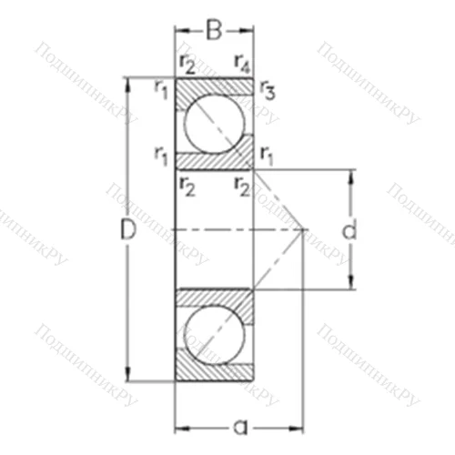 Подшипник шариковый радиально-упорный 7204-BE-MP