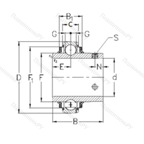 Подшипник шариковый радиальный GYE 17-KRRB