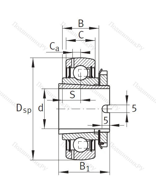 Корпусный подшипник GSH 25 2RSR B в Твери