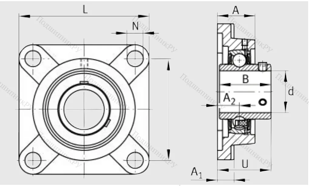Подшипниковый узел UCF 210 J 7 в Твери