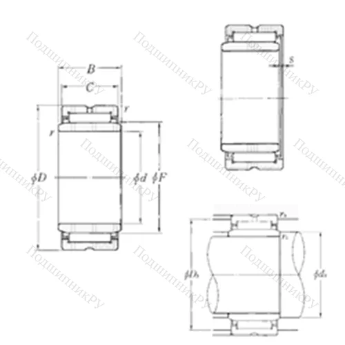 Подшипник игольчатый радиальный MR 324120+MI-263220