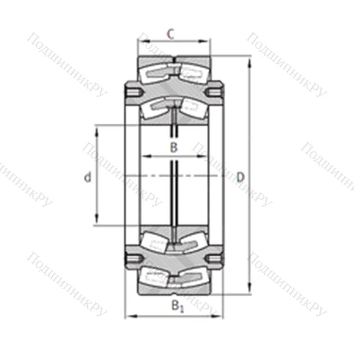 Подшипник роликовый радиальный самоцентрирующийся Z-527870.04.DRGL от производителя  FAG Подшипник роликовый радиальный самоцентрирующийся Z-527870.04.DRGL от производителя  FAG