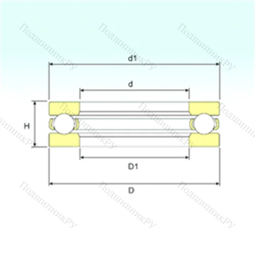 Подшипник шариковый упорный 51413 M