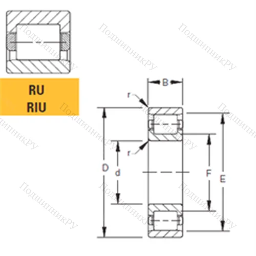 Подшипник роликовый радиальный 60RIU 249 от производителя  TIMKEN Подшипник роликовый радиальный 60RIU 249 от производителя  TIMKEN