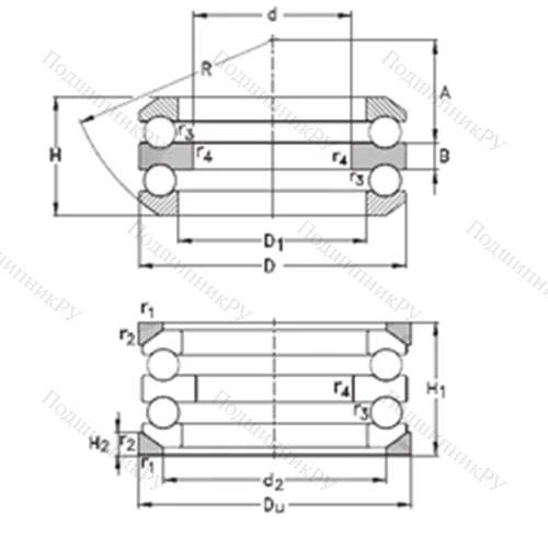 Подшипник шариковый упорный 54214-MP+U 214 от производителя  NKE