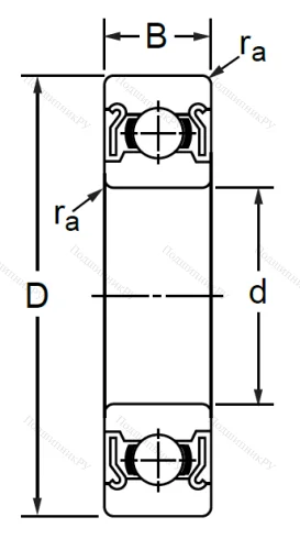 Однорядный шариковый подшипник SS 6804 ZZ (1000804 ZZ Ю ГОСТ) в Твери
