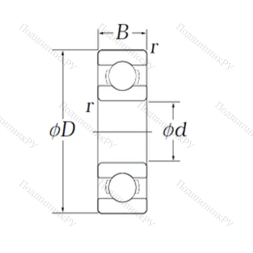 Подшипник шариковый радиальный OB 71 от производителя  KOYO Подшипник шариковый радиальный OB 71 от производителя  KOYO
