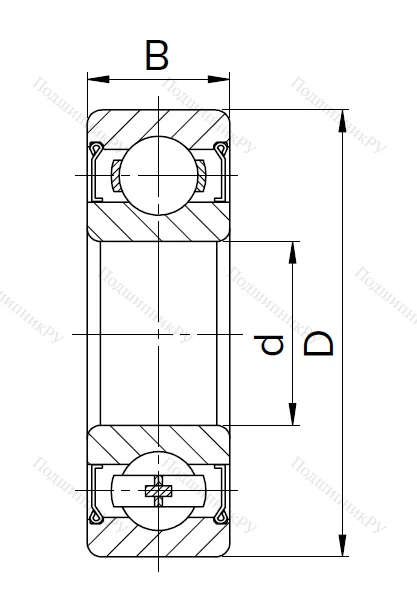 Миниатюрный шариковый подшипник 80026 T (626 ZZT) в Твери