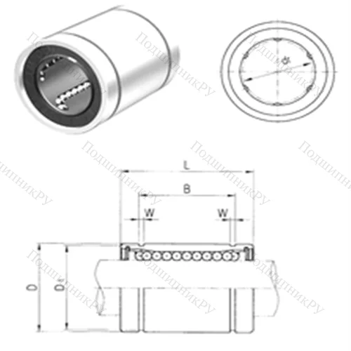 Подшипник шариковый линейный LME 12