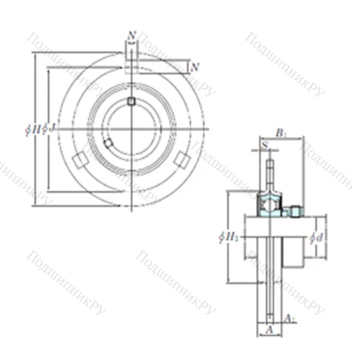 Подшипниковый узел шариковый радиальный SAPF 204