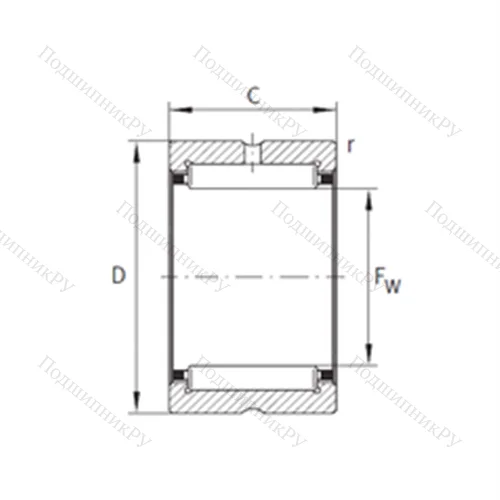 Подшипник игольчатый радиальный NKS 60-XL