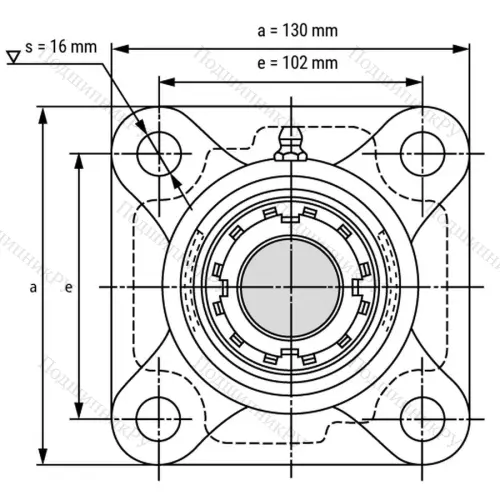 Подшипниковый узел UKF 208+H 2308 - Вал: 35 мм