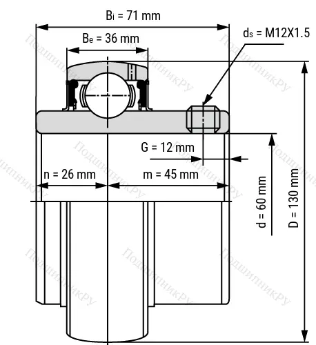 Корпусный подшипник RB 206CIL в Твери