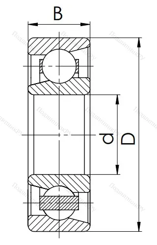 Радиально-упорный шариковый подшипник 46124 Л (7024 ACM) в Твери