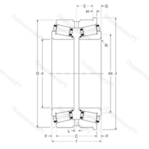Подшипник роликовый радиально-упорный 123073X/123120XH