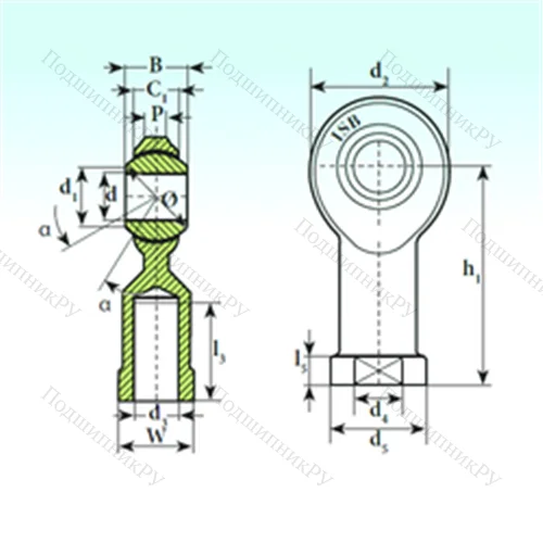 Подшипник скольжения сферический TSF.R 5 от производителя  ISB