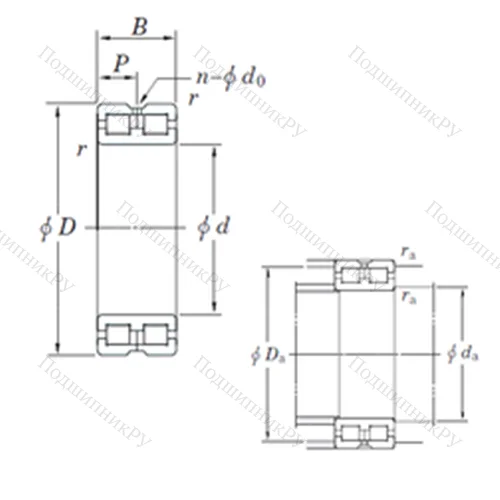 Подшипник роликовый радиальный DC 4844AVW от производителя  KOYO Подшипник роликовый радиальный DC 4844AVW от производителя  KOYO
