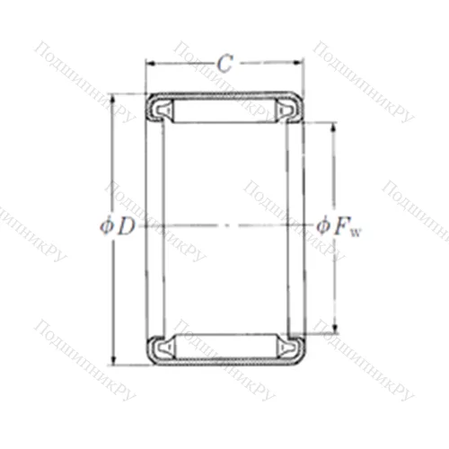 Подшипник игольчатый радиальный J-1812